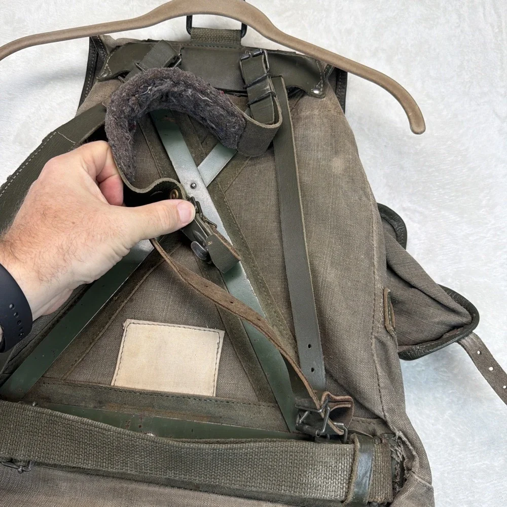 Vintage Lafuma Canvas External Frame Backpack Rucksack Made in France Hiking